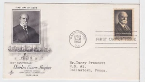 TurtlesTradingPost - Charles Evans Hughes 1962 #1195 FDC- Artcraft Cachet - Picture 1 of 1
