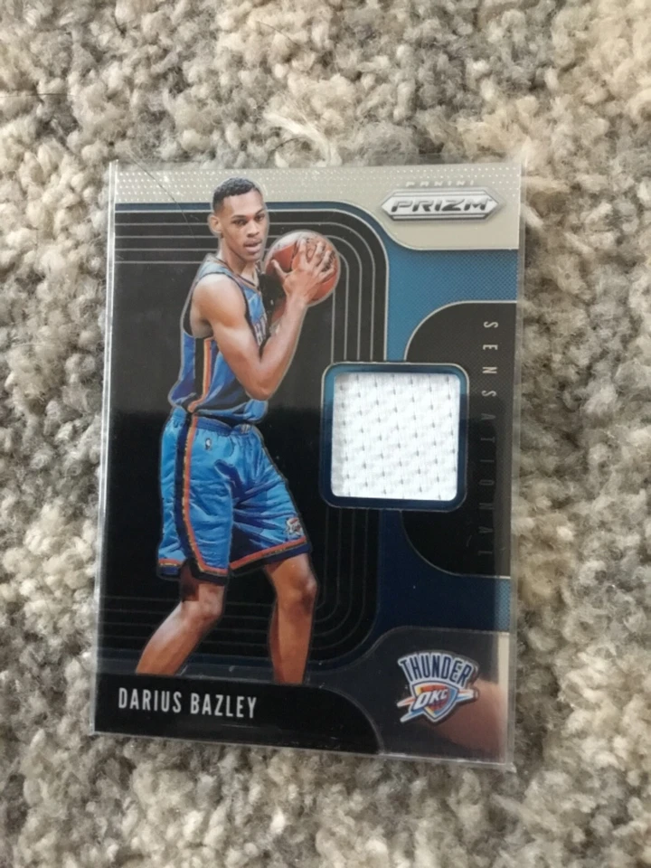 2019-20 Panini Prizm Darius Bazley Jersey Patch Rookie NBA Thunder White Swatch - Image 1 of 2