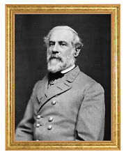 General Robert E. Lee Photograph in a Aged Gold Frame