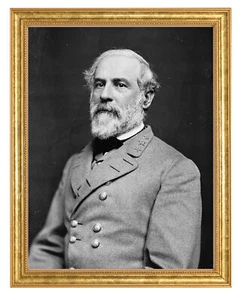 General Robert E. Lee Foto im alten Goldrahmen - Bild 1 von 1
