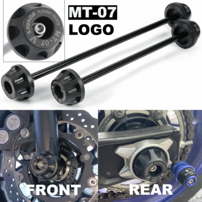 Protector de choque deslizante de eje de horquilla de rueda delantera y trasera para Yamaha MT-07 FZ07 XSR700 Foto 1 de 4