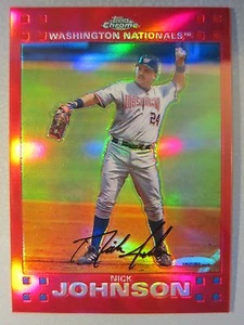 *89/99* 2007 Topps Chrome Red Refractors #163 Nick Johnson - Picture 1 of 2