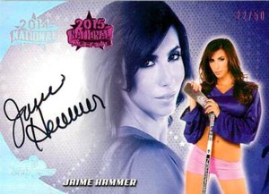 Jaime Hammer 22 2015 Bench Warmer National 2014 Autograph Auto Pink 22/50