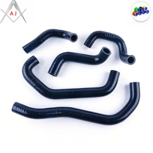 For SUZUKI GSF 400 BANDIT 1989-1998 Silicone Radiator Coolant Hoses Kit Black - Picture 1 of 6