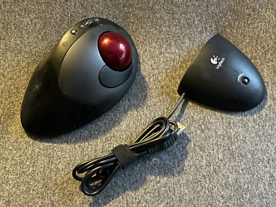 Logitech Cordless Optical Trackman T-RB22 + Receiver  TESTED - Trackball - Image 1 of 4