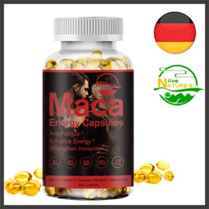 Maca Kapseln hochdosiert mit Tribulus Terrestris, Safran, Ginseng, Zink & Selen - Bild 1 von 10