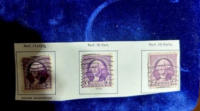 Stamps US. George Washington Mint Lot Of 3 Purple 1938 - Image 1 of 2