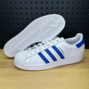Adidas Originals Superstar Shoes White Blue Cloud Shelltoe Men's Size 11 - Picture 1 of 12