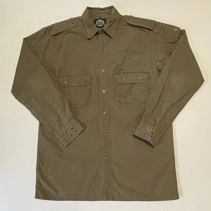 Cabela's Outdoor Gear Guide / Safari Shirt Long Sleeve Dark Khaki Men's LT - Picture 1 of 19