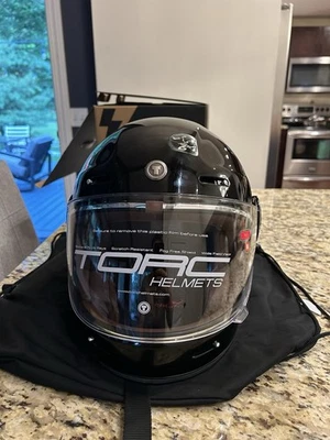 Casco de moto completo retro Torc T-1 Foto 1 de 3