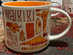Taza de café Starbucks 2018 Waikiki Hawaii Been There Series Collection 14 oz - Imagen 1 de 6