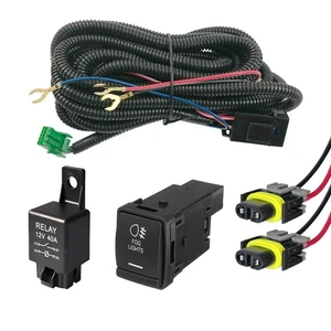 For Nissan X-Trail T32 2014-2020 H11 Fog Light Harness w/ Relay Switch Button - Picture 1 of 11