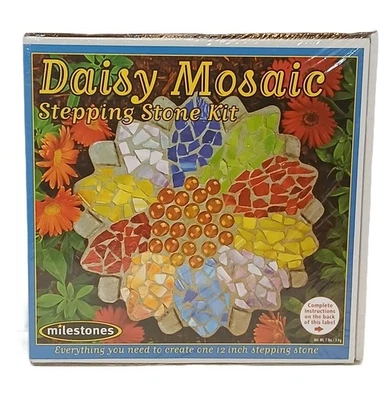 Midwest Products Milestones Daisy Mosaic Stained Glass Stepping Stone Kit - Image 1 of 4