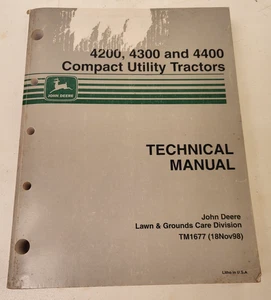 John Deere 4200 4300 4400 Kompakt-Allzwecktraktoren Werkstatt Reparatur technisches Handbuch - Bild 1 von 18