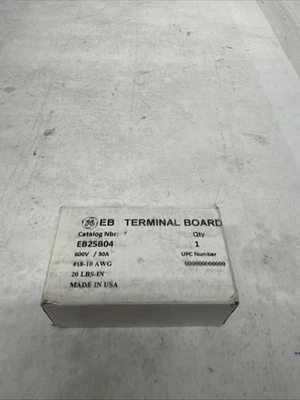 GE EB25B04 Terminal Block 4-Pole 30 Amp 600V - Image 1 of 3