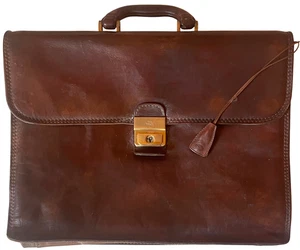 The Bridge – Full-grain leather briefcase – Made in Italy – 1980s/1990s - Imagen 1 de 21