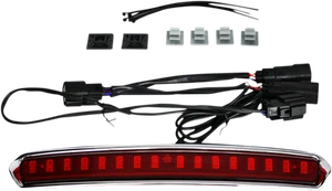 Custom Dynamics CD-TP-LID-CR High Mount Tour-Pak Lights Chrome w/ red lens - Picture 1 of 1