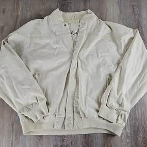 Vtg Classic Arnold Palmer Men's Windbreaker Bomber Golf Jacket Beige Size XL - Picture 1 of 8