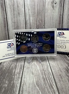 2003 S State Quarter Proof Set US Mint San Francisco Clad Proof Coin Set OGP COA - Picture 1 of 5