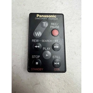 Panasonic VSQW0033 Camcorder Replacement Remote Control Black Original OEM - Picture 1 of 2