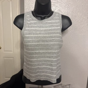 SO The Favorite ärmelloses Freizeittop gerippt grau gestreift - Bild 1 von 6
