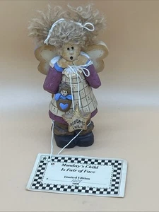 Designs By Diana Zufall Vintage Figurine Monday's Child Angel 5 Inches Vintage - Picture 1 of 18