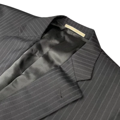 Blazer Burberry Kensington para hombre 100 % lana 2 botones rayas negras • 40S EE. UU. Foto 1 de 4