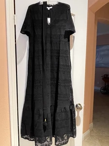 Chico’s NEU MIT ETIKETT $ 159 Häkelspitze ~ Maxi Stufen, Gürtel, Taschen ~ gefüttert ~ Kleid - 4/6 Sm - Bild 1 von 15