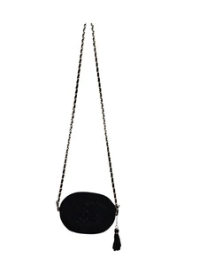 Kleine Umhängetasche Damen schwarz gold Gr. S leichte Gebrauchsspuren siehe Bilder. - Bild 1 von 9