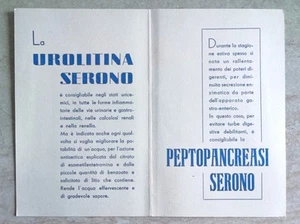 Cartolina pubblicitaria farmaceutica Istituto medico Serono Urolitina 1935 - Picture 1 of 1