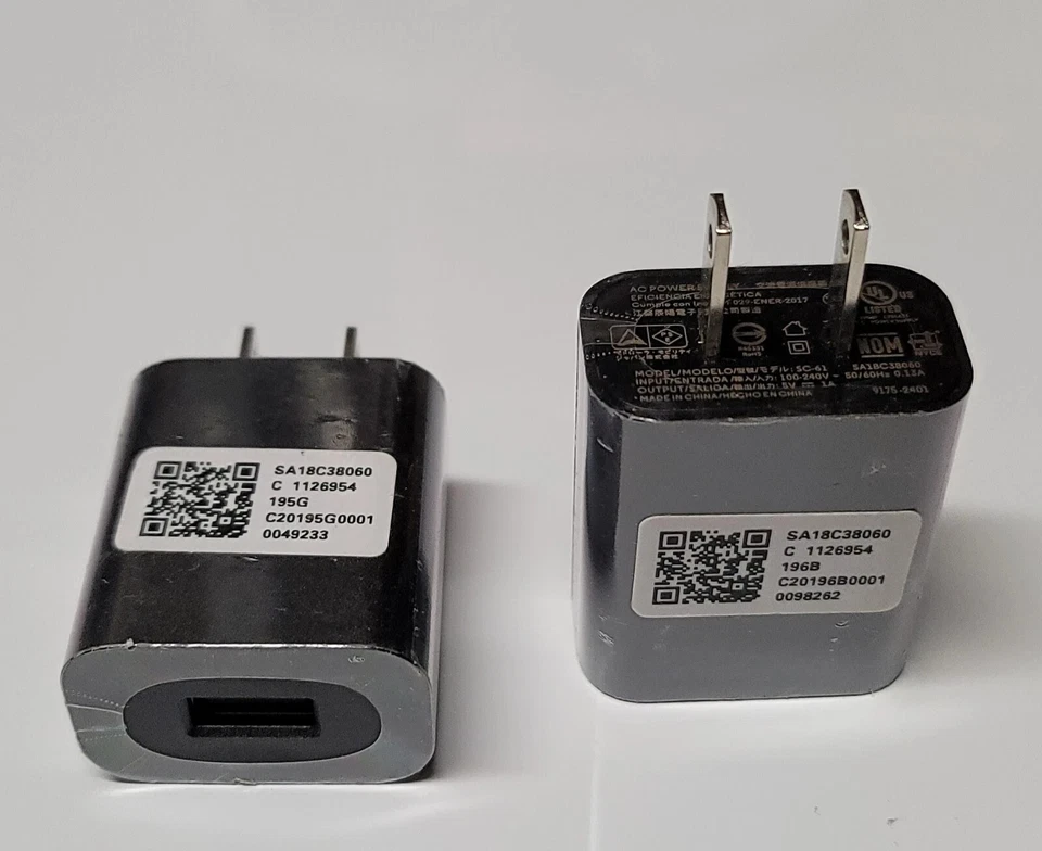 (2-PACK) NUEVO Motorola SA18C38060 18W 0098262 C2019B0001 USB Cargador de Pared Foto 1 de 1