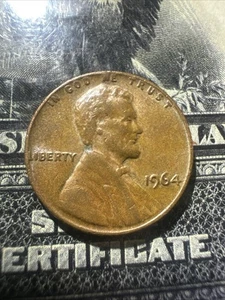 1964 Lincoln Penny Coin Error Obverse Missing VDB On Lincoln’s Shoulder (*107) - Picture 1 of 5