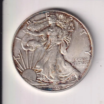 2019 AMERICAN SILVER EAGLE $1 DOLLAR 1 OZ .999 SILVER COIN UNITED STATE MINT - Image 1 of 2