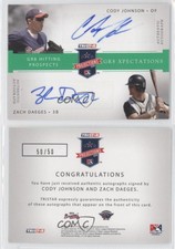 2008 TRISTAR PROjections GR8 Xpectations Dual /50 Cody Johnson Zach Daeges Auto