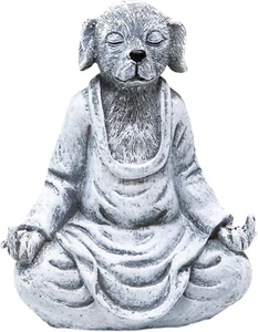 Funny Guy Mugs Garden Gnome Funny Statue - Middle Finger Dog - Indoor/Outdoor Ga - Picture 1 of 12