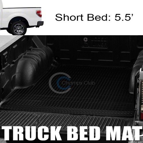 Fits 0414 F150/Mark LT 5.5' Blk Rubber Diamond Truck Bed Trunk Mat