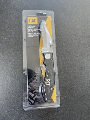 NAVAJA DE BOLSILLO PLEGABLE CATERPILLAR #91-C80CP NEGRA NUEVA FOTODOME LINER LOCK Foto 1 de 4