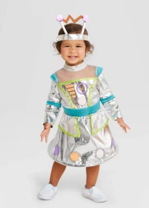 Infant Robot Dress Halloween Costume With Headband Hyde and EEK 12-18 Months