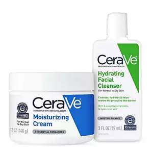 CeraVe feuchtigkeitsspendende und feuchtigkeitsspendende Gesichtswasch-Testkombination - Bild 1 von 6