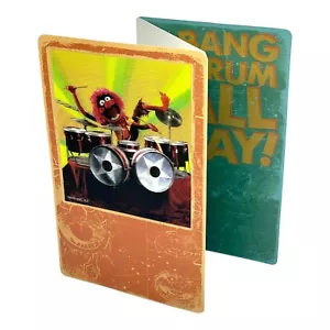 The Muppets BIRTHDAY Card, Animal Bang Drum All Day! by American Greetings + ✉ - Picture 1 of 6