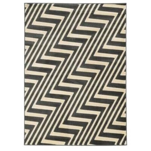 Riverbay Furniture 5'3" x 7' Zig Zag Rug in Charcoal and Gray - Picture 1 of 1