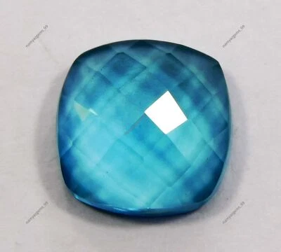 Extremely 9.50 Ct Natural Certified Aquamarine Square Carving Loose Gemstone - Image 1 of 4