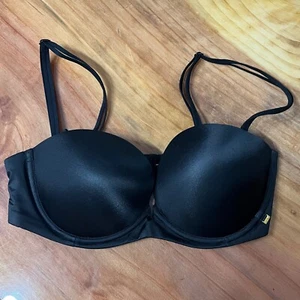 Sujetador para mujer Victoria's Secret multidireccional multiposición negro satinado 32 D - Imagen 1 de 6