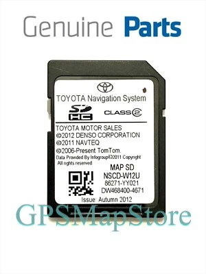 2012 2013 2014 Toyota Sienna NSCD-W12U Navigation SD Card Data U.S CAN Map OEM - Image 1 of 3