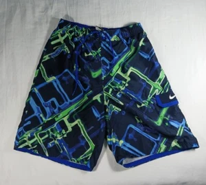 Nike Badehose Boardshorts Blau Neongrün Herren Größe M - Bild 1 von 6
