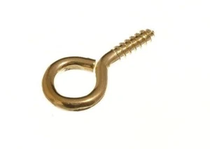 QTYS 10 OF SCREW IN EYES - CHOOSE FROM SIZES 25MM - 75MM EB - Picture 1 of 1