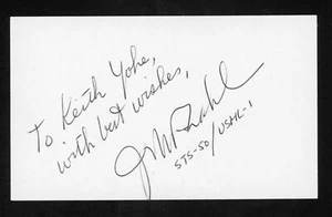 Joseph Prahl DECEASED NASA Space Shuttle Astronaut Signed 3x5 Index Card E28014 - Bild 1 von 1