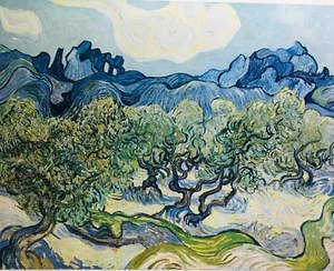 Impressionists Art Reproduction, Vincent Van Gogh "Landscape Olive Trees" - Picture 1 of 4