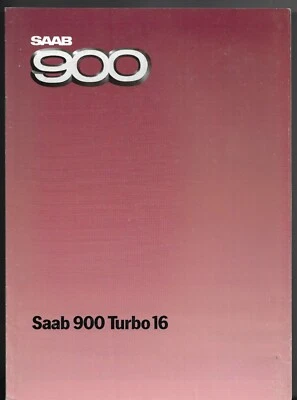 Saab 900 Turbo 16 1984-1985 UK Market Sales Brochure 3-dr & 4-dr - Image 1 of 2