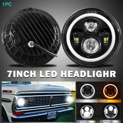 7-дюймовая светодиодная фара Halo с указателем поворота для пикапа Ford F-100 F-250 F-350 1953-1977 годов выпуска - Изображение 1 из 4